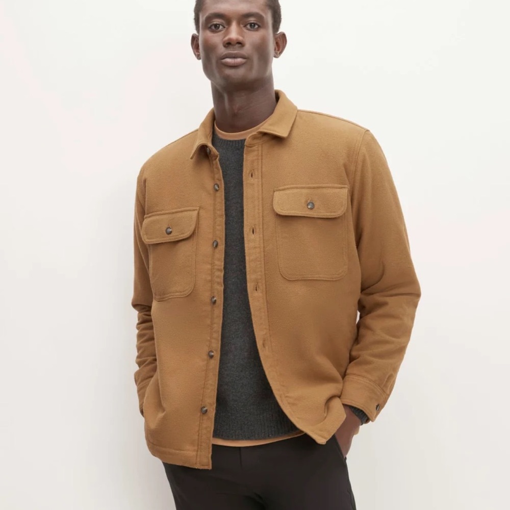 Everlane - men’s THE RENEW FLEECE-LINED HEAVYWEIGHT OVERSHIRT - M